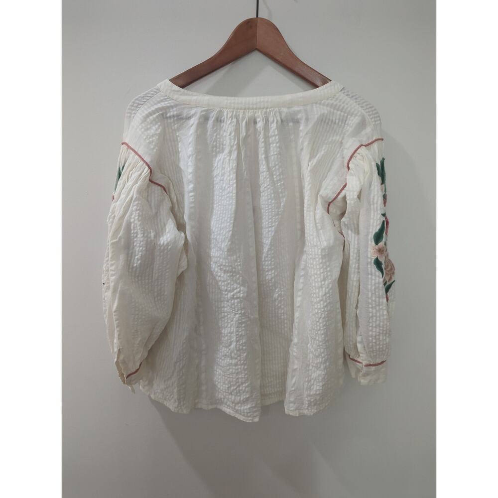 Roller Rabbit Embroidered Floral Boho Top - Picture 6 of 8